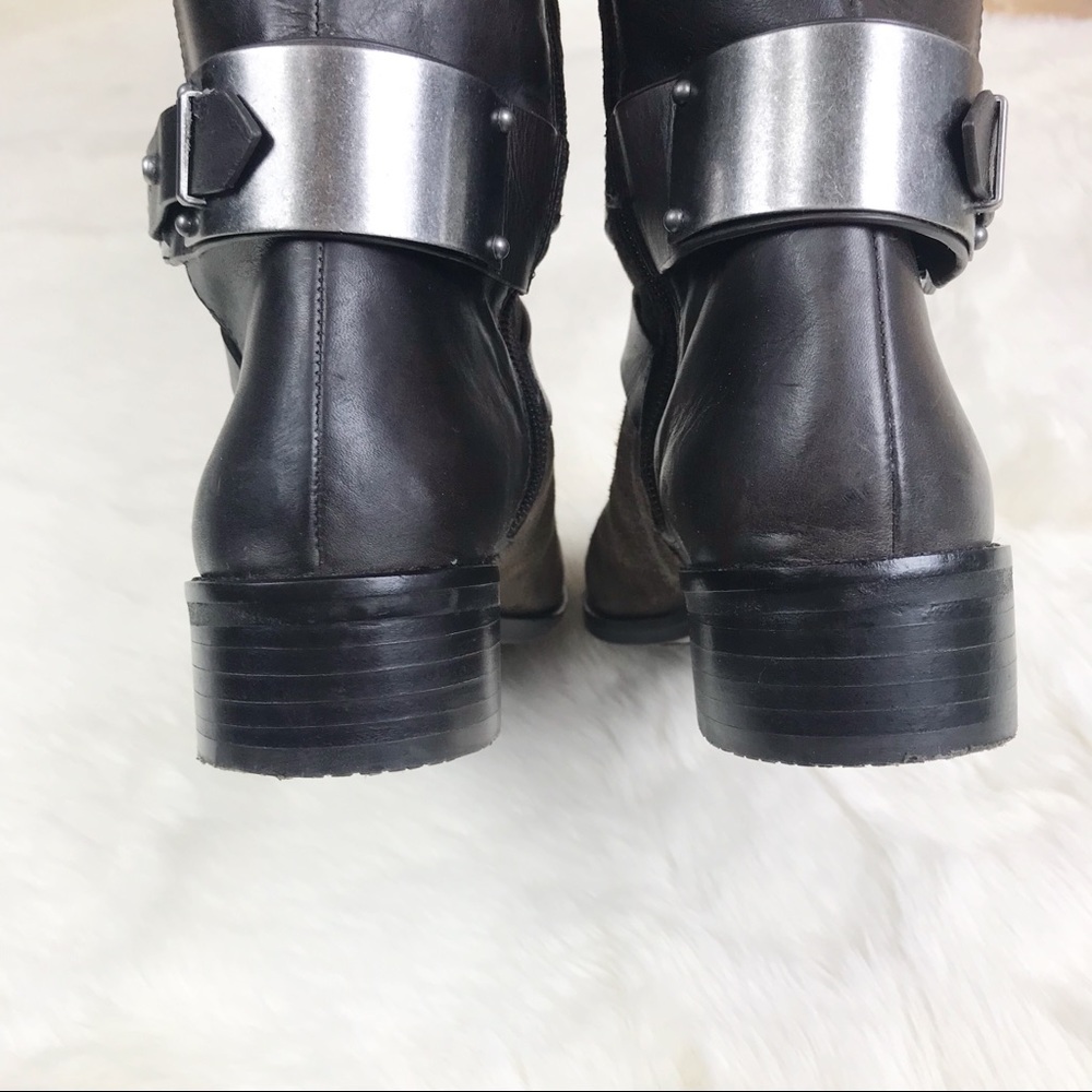 New Vince Camuto Jaran Leather Suede Riding Boots - Picture 2 of 8